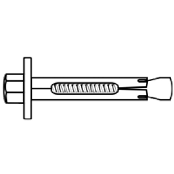 3/8" x 3" Sleeve Anchor, Hex Nut, 304 Stainless Steel, Qty 50
