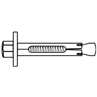 1/2" x 4" Sleeve Anchor, Hex Nut, 304 Stainless Steel, Qty 25