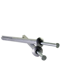 1/4" x 3/4" Hammer Drive Anchor Zinc Alloy, Mushroom Head w/ Zinc Plated Steel Nails, Qty 100