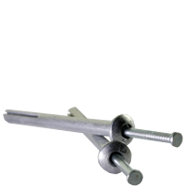 1/4" x 1 1/2" Hammer Drive Anchor Mushroom Head Zinc Alloy w/ Zinc Plated Steel Nails, Qty 100