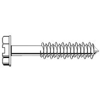 1/4" x 1 1/4" TapKing SD Concrete Screws, Slotted Indent HWH, Blue Ruspert Durablecoat, Qty 100
