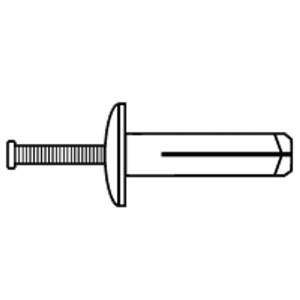3/16"x1" ROUND HEAD NYLON NAIL ANCHOR, Qty 100