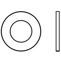 M16 Hardened Flat Washer, Medium Carbon, Plain, F436M, Qty 50