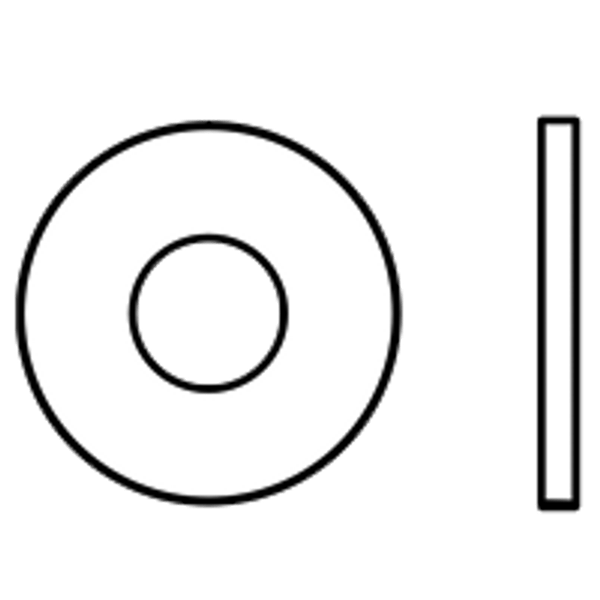 #12 Small Narrow Solid Flat Washers, Brass, Qty 100