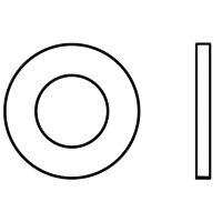 3/8"  SAE FLAT WASHERS LOW CARBONPLAIN, Qty 100