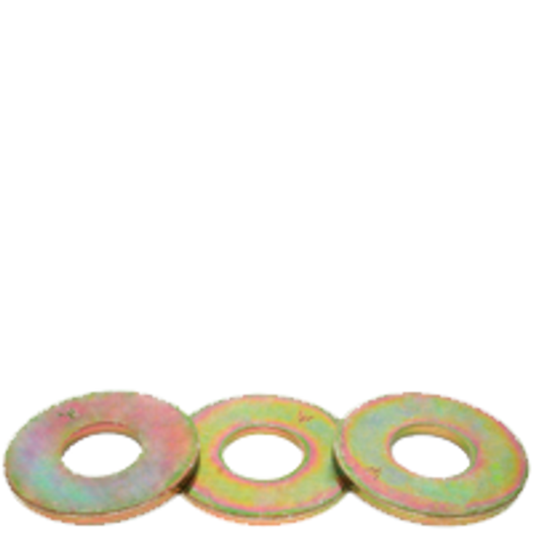 1 1/2" USS Flat Washers, Zinc-Yellow, Medium Carbon, Thru-Hardened, Qty 5
