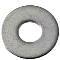 #10 x 9/16" x 0.04 Flat Washers, 18-8 Stainless Steel, N400, Qty 100