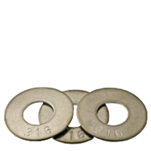 #10 x 7/16" x 0.038 Commercial Flat Washers, 316 Stainless Steel, Qty 100