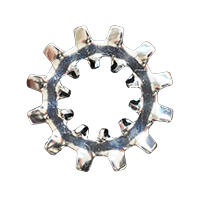 1/2" x 1.260/1.220 Internal/External Tooth Lock Washers, Zinc Cr+3, Qty 100