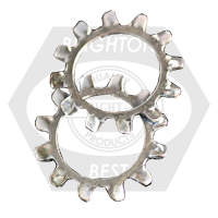 #12 External Tooth Lock Washer, Zinc Cr+3, Qty 2500