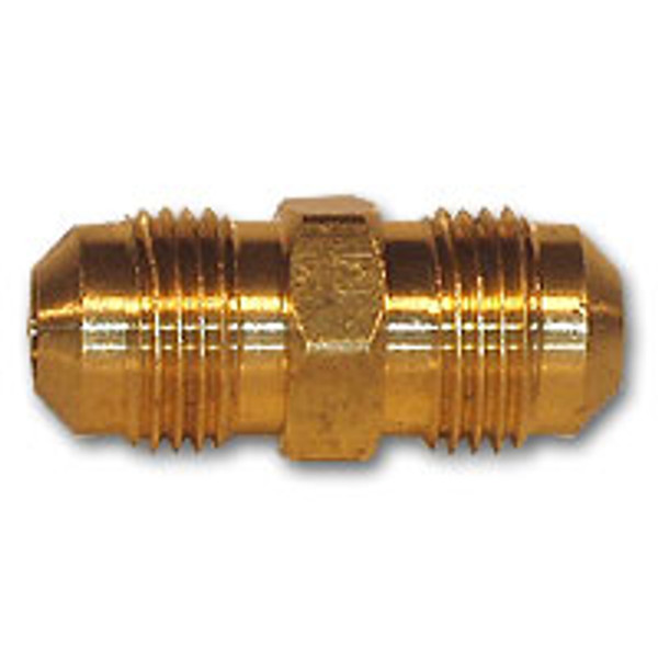 Mid-America Fittings 242X6 Union, 3/8 in SAE 45 deg Flare x 3/8 in SAE 45 deg Flare, Brass