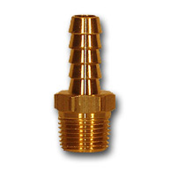 Midland Metal 29-62 Hose to Male Pipe, MAF/USA HOSE BARB, 3/8 Hid x 1/8 Mpt Hose Barb, MAF/USA Brass Fittings