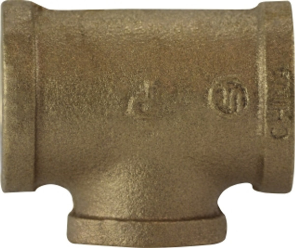 Midland Metal 44300 Reducing Tee, 1-1/4 in 1 in 1 in, Bronze