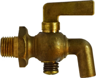 Midland Metal 46335 Air Cock, 1/8 in Nominal, MIP x Bibb Hose, Brass Body
