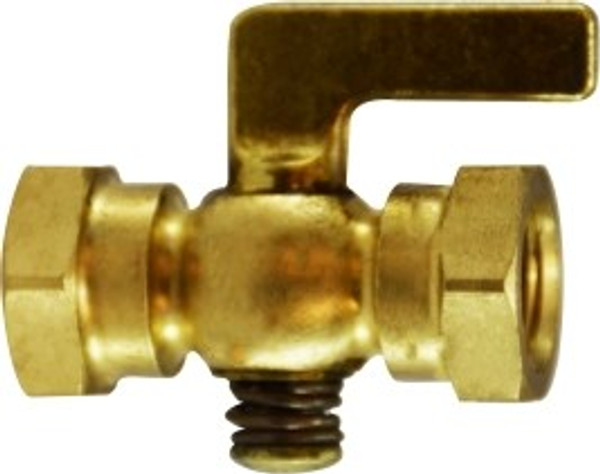 Midland Metal 46355 Air Cock, 1/8 in Nominal, FIP x FIP, Brass Body