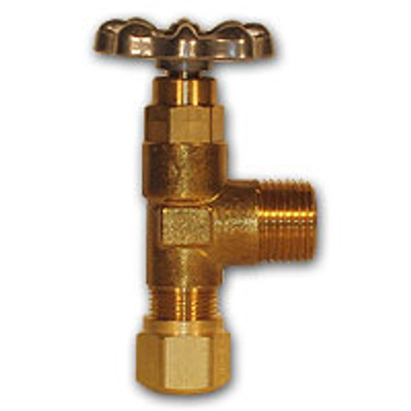 Midland Metal 46452 Angle Truck Valve, 1/2 x 1/2 in Nominal, NAB x MIP, Brass Body