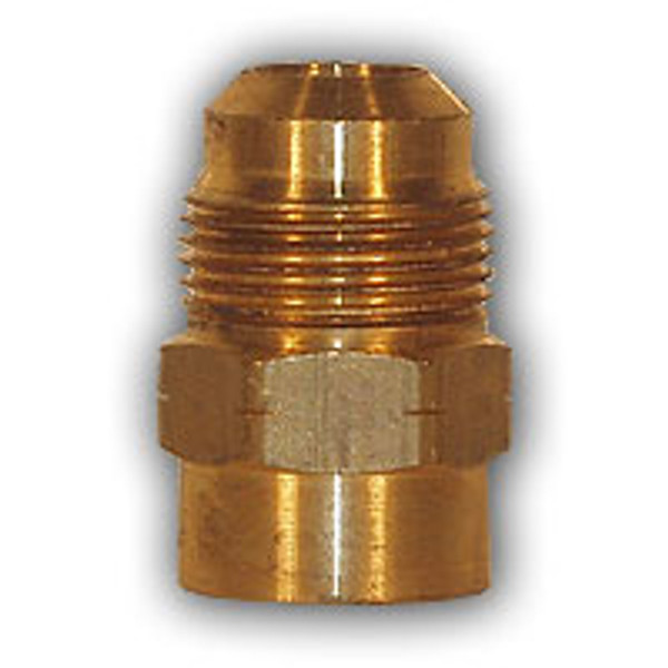 Midland Metal 601-86 MAF/USA FFL x MFL Flare Adapters, MAF/USA FLARE, 1/2Ffl x 3/8Mfl Flare Adapter, MAF/USA Brass Fittings