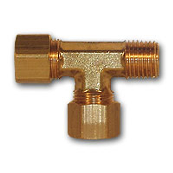 Midland Metal 3/8 OD COMP X 1/4MPT MALE RUN - 71F-64