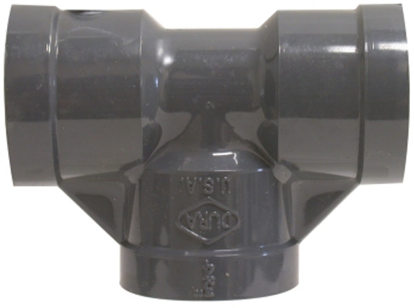 Midland Metal 805010 Pipe Tee, 1 in FIP x 1 in FIP x 1 in FIP, PVC, Gray, SCH 80 Schedule