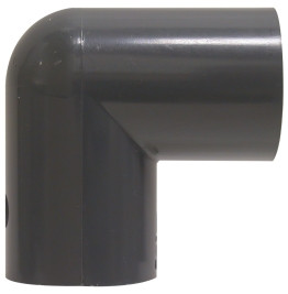 Midland Metal 806010 90 deg Elbow, 1 in Slip x 1 in Slip, PVC, Gray, SCH 80 Schedule