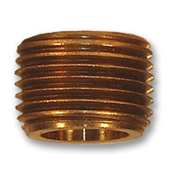 Mid-America Fittings LF110F-86 Face Bushing, 1/2 in MPT x 3/8 in FPT, Brass
