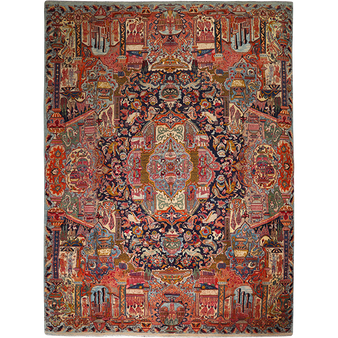 13' 1 x 9' 10 Kashmar Authentic Persian Hand Knotted Area Rug | Los Angeles Home of Rugs