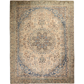 12' 4 x 8' 10 Sabzevar Authentic Persian Hand Knotted Area Rug | Los Angeles Home of Rugs