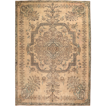 10' 9 x 7' 7 Tabriz Authentic Persian Hand Knotted Area Rug | Los Angeles Home of Rugs