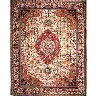12' 12 x 10' 4 Tabriz Authentic Persian Hand Knotted Area Rug | Los Angeles Home of Rugs