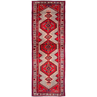 10' 0 x 3' 3 Azerbaijan Authentic Persian Hand Knotted Area Rug | Los Angeles Home of Rugs