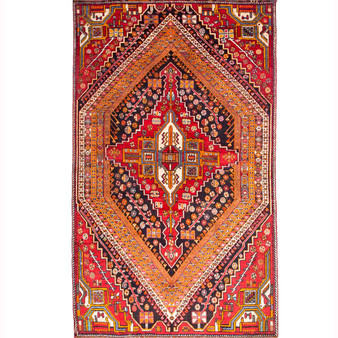 7' 1 x 4' 0 Qashqai Authentic Persian Hand Knotted Area Rug | Los Angeles Home of Rugs