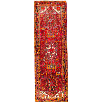10' 10 x 3' 7 Ahar Authentic Persian Hand Knotted Area Rug | Los Angeles Home of Rugs