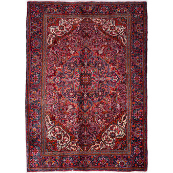 9' 8 x 6' 11 Sharabian Authentic Persian Hand Knotted Area Rug | Los Angeles Home of Rugs