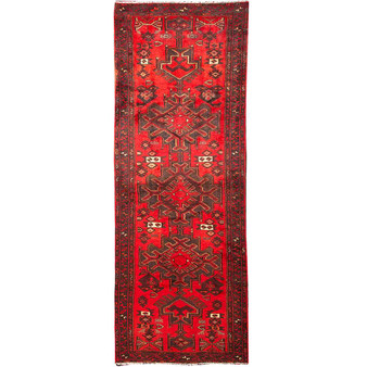 9' 6'' x 3' 7'' Khamseh Authentic Persian Hand Knotted Area Rug - 110101