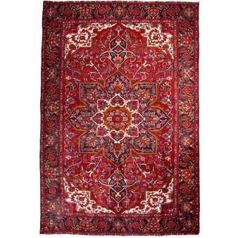11' 10 x 7' 9 Sharabian Authentic Persian Hand Knotted Area Rug | Los Angeles Home of Rugs