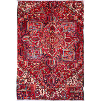 8' 2 x 5' 5 Sharabian Authentic Persian Hand Knotted Area Rug | Los Angeles Home of Rugs