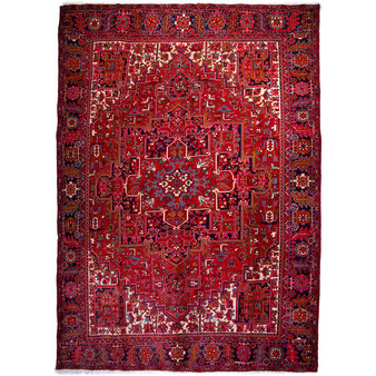 13' 5 x 9' 6 Heriz Authentic Persian Hand Knotted Area Rug | Los Angeles Home of Rugs