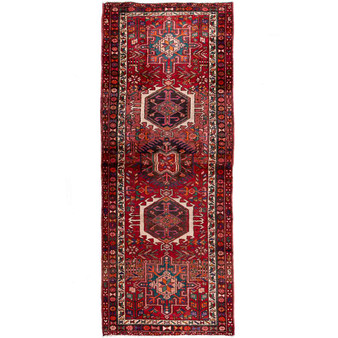 8' 2 x 3' 3 Karaja Authentic Persian Hand Knotted Area Rug | Los Angeles Home of Rugs