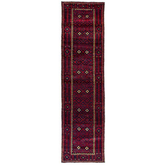 8' 12 x 3' 3 Baluch Authentic Persian Hand Knotted Area Rug | Los Angeles Home of Rugs