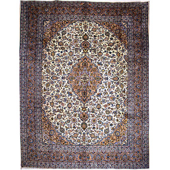 12' 11 x 9' 8 Mashad Authentic Persian Hand Knotted Area Rug | Los Angeles Home of Rugs