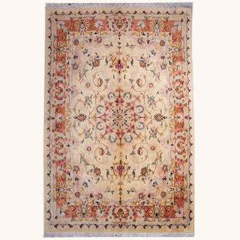 8' 0 x 5' 3 Tabas Authentic Persian Hand Knotted Area Rug | Los Angeles Home of Rugs