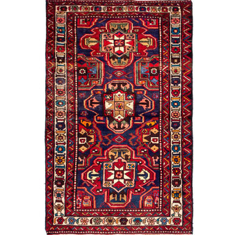 7' 1'' x 4' 1'' Zanjan Authentic Persian Hand Knotted Area Rug | Los Angeles Home of Rugs