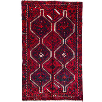 7' 1'' x 4' 3'' Shiraz Authentic Persian Hand Knotted Area Rug - 112744