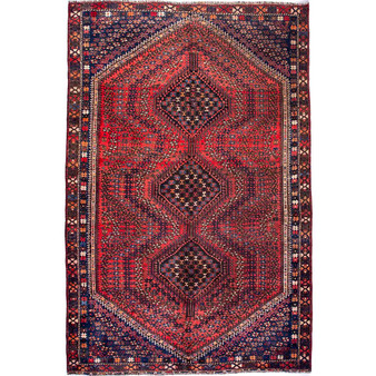 8' 2'' x 5' 3'' Shiraz Authentic Persian Hand Knotted Area Rug - 112775