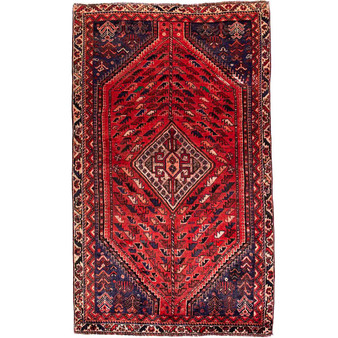 7' 6'' x 4' 7'' Shiraz Authentic Persian Hand Knotted Area Rug - 112788