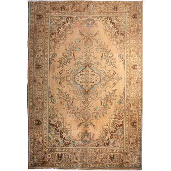 9' 10'' x 6' 6'' Tabriz Authentic Persian Hand Knotted Area Rug - 112825