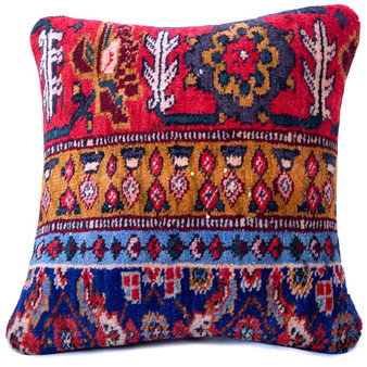 Ardabil Persian Rug 1x1 ft - Semi Antique Medallion Turquoise, White Hand Knotted | front view | SKU 113010