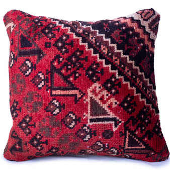 1' 8'' x 1' 8'' Shiraz Authentic Persian Hand Knotted Pillow Rug - 113027