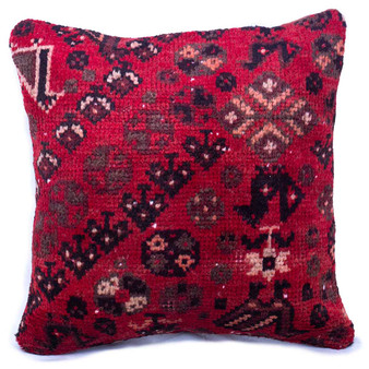 1' 8'' x 1' 8'' Shiraz Authentic Persian Hand Knotted Pillow Rug - 113030