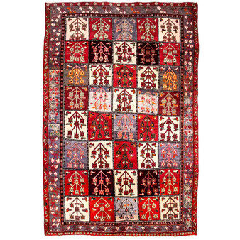 9' 10'' x 6' 7'' Bakhtiari Authentic Persian Hand Knotted Area Rug - 112935